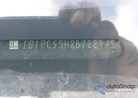 2011 Chevrolet Cruze Ls z USA, uszkodzony, nr VIN 1G1PC5SH8B7229454